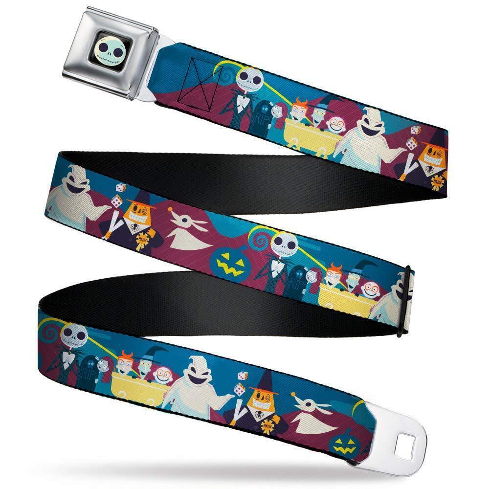 1535 Disney Belt, Seatbelt Buckle Belt, Nightmare Before Christmas Stylized
